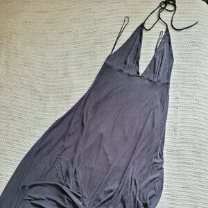 NWT URBAN OUTFITTERS V-Neck Halter Blue Navy Dress